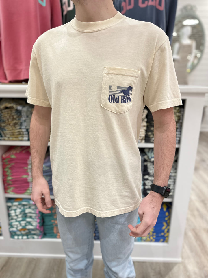 Old Row The Smokin’ Cowboy Repeat Pocket S/S T-Shirt - Ivory