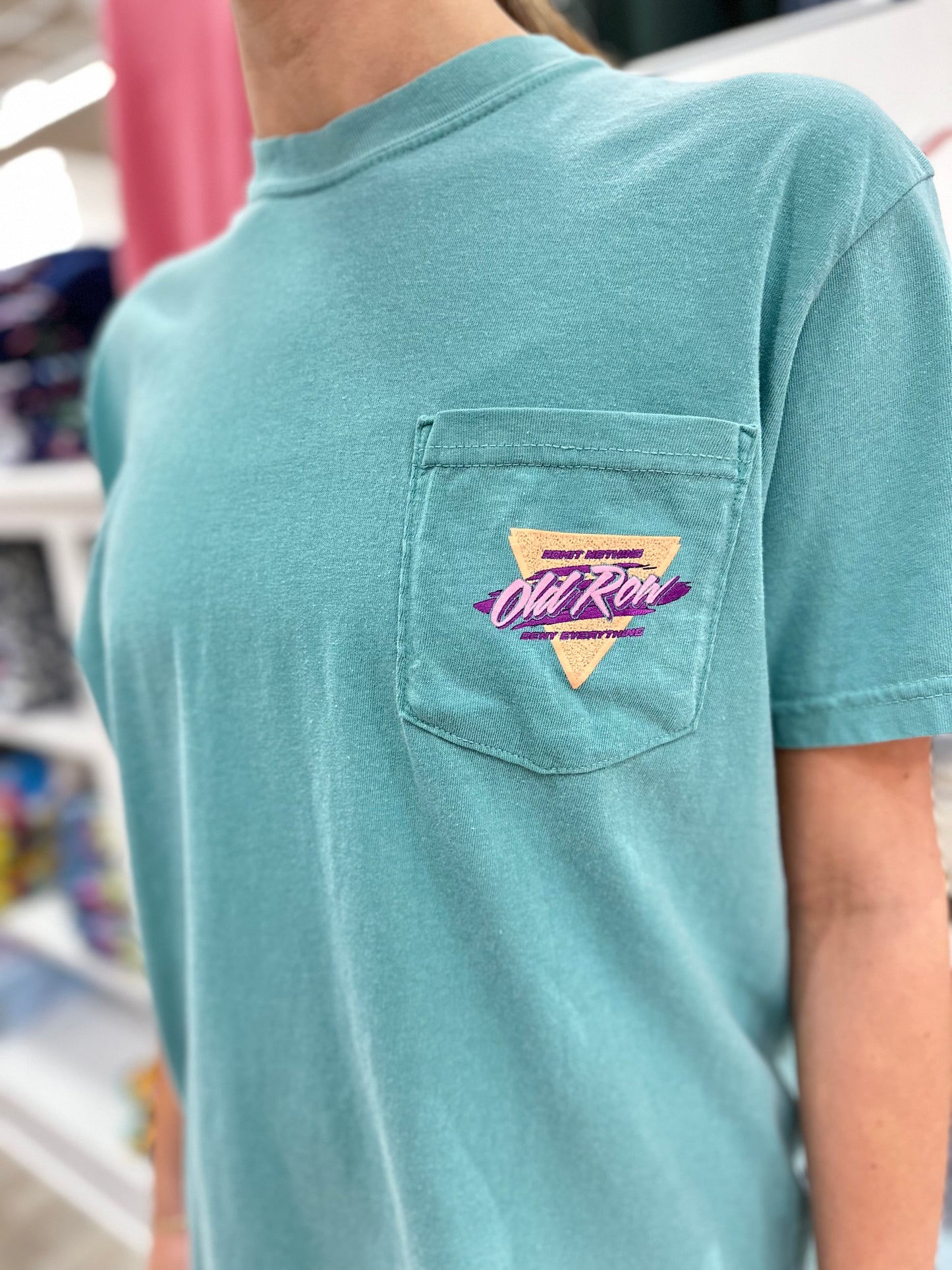 Old Row Retro Triangle Pocket S/S T-Shirt - Seafoam