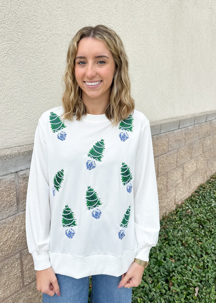 MS Lakelyn Sweatshirt - Blue Trees
