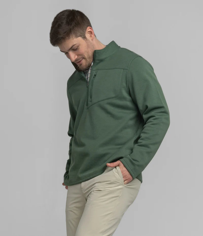 SSCO Fleece Essential Qtr Zip - Mallard