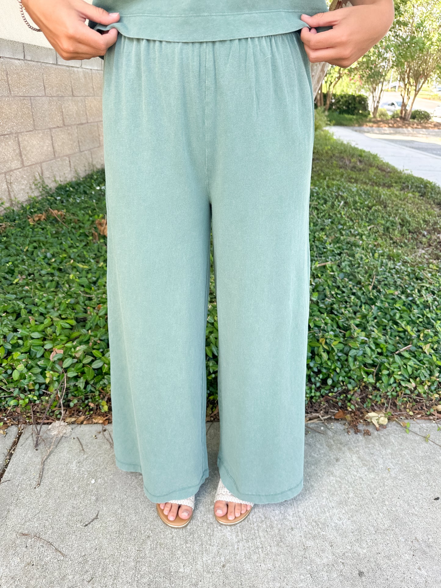 Scout Jersey Flare Pant - Hunter Green