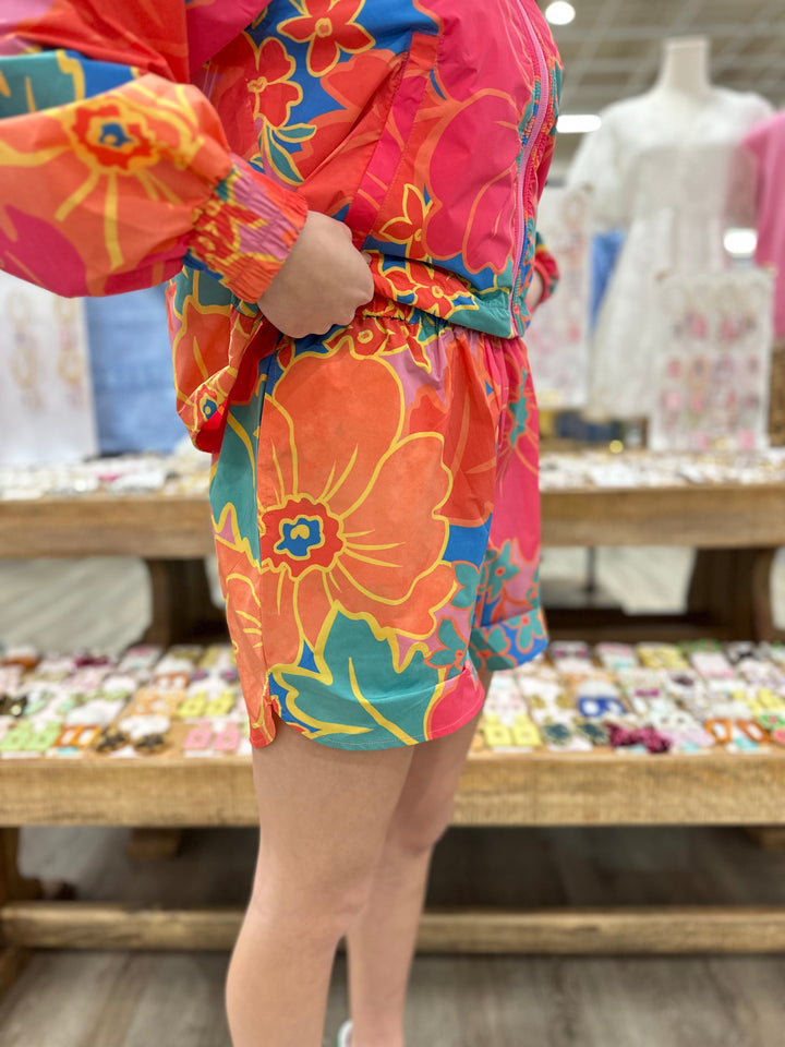 Faris Floral Breaker Short