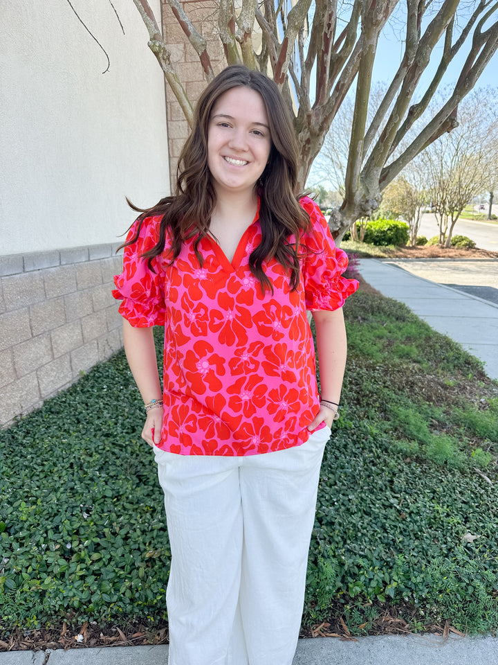 Jessica Top - Garden Samba Pink