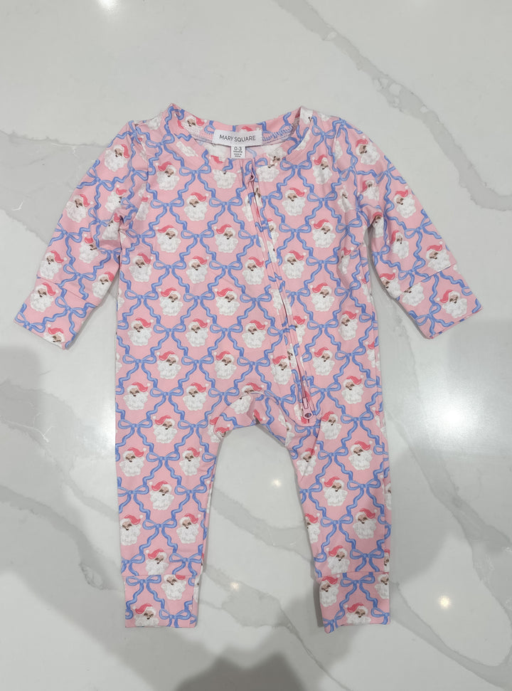 MS Baby PJ Onesie - Santa Baby Bows