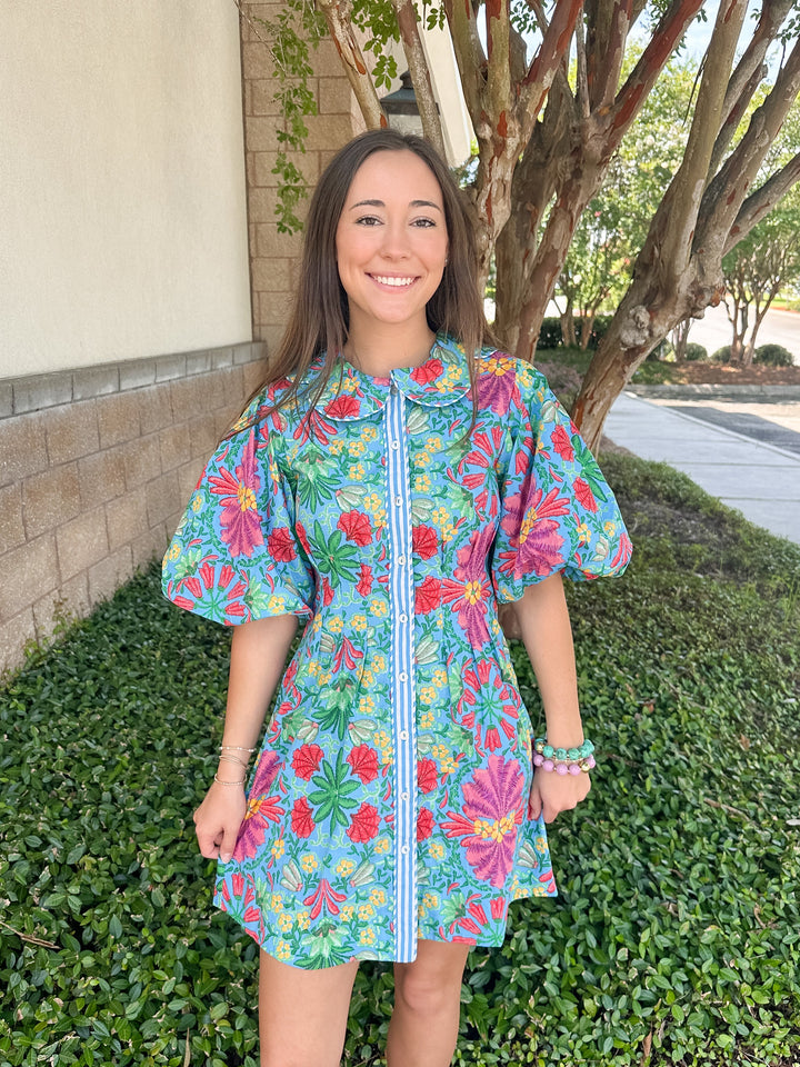 Jill Tropical Mini Dress