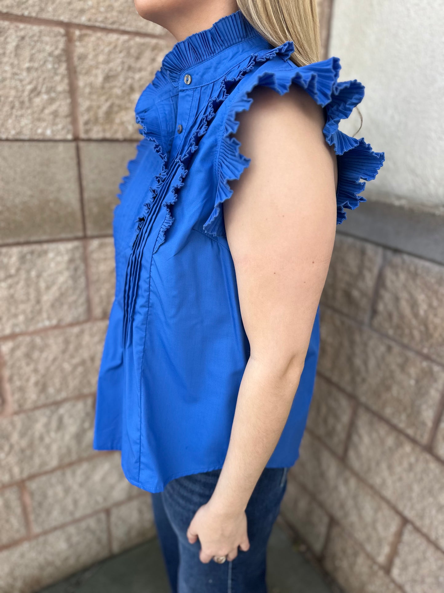 Victorian Ruffled Down Blouse