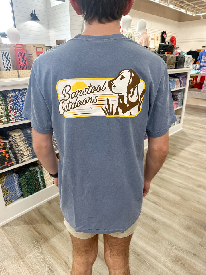 Barstool Outdoors Pointer S/S Pocket T-Shirt - Blue Jean