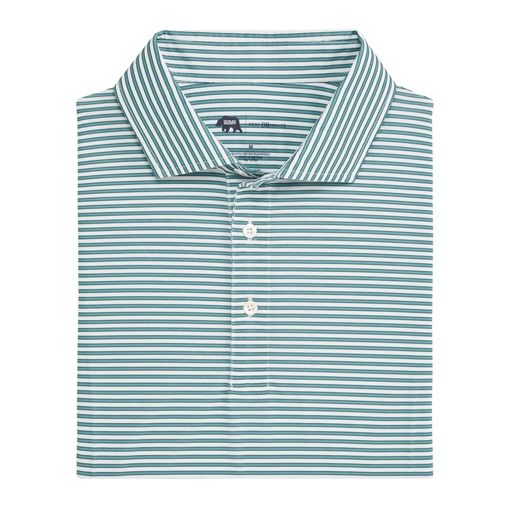 Onward Reserve Guide Stripe Performance Pique Polo - Mallard