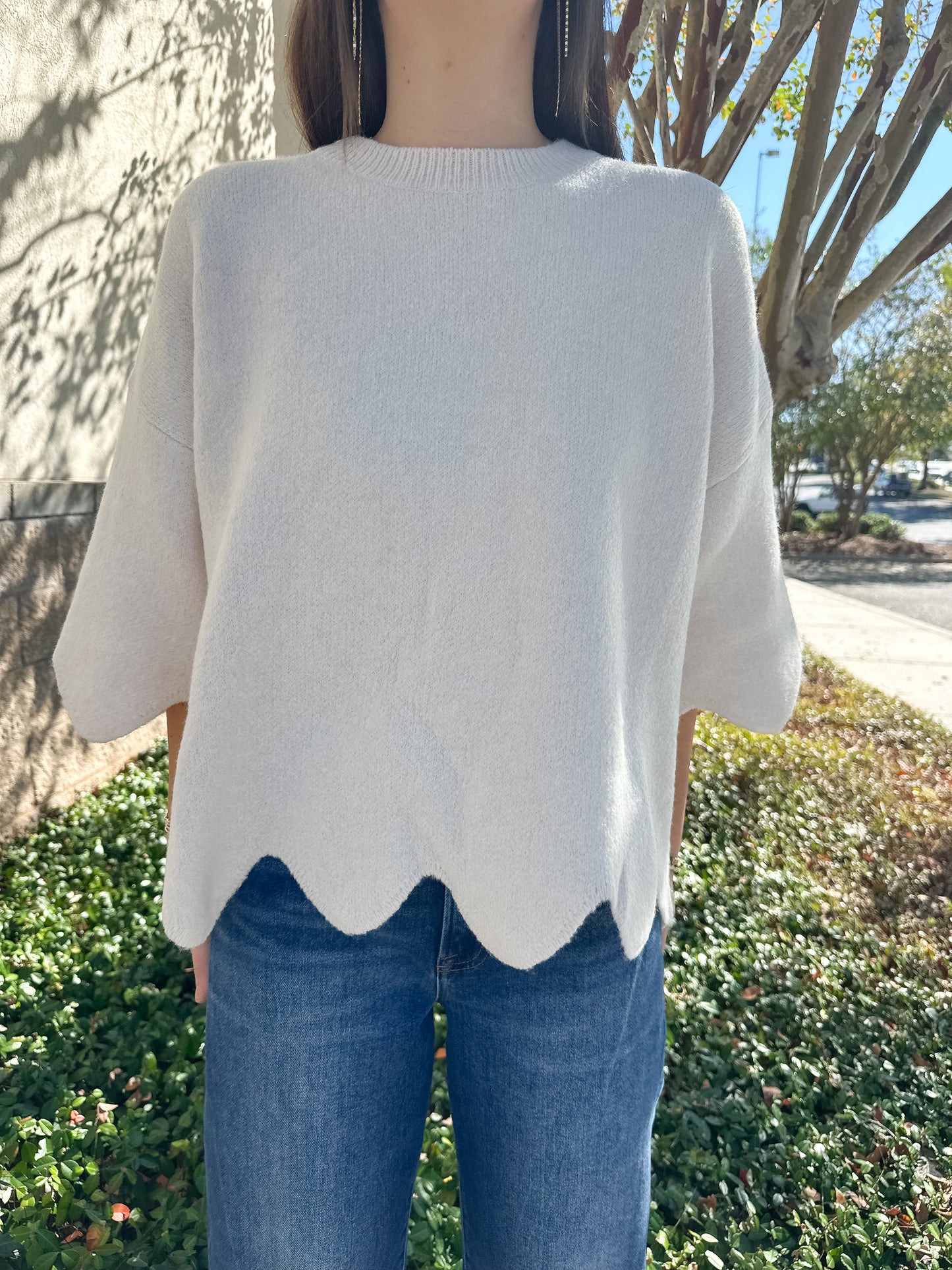 Mason Scalloped Sweater