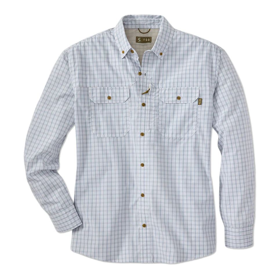 TSG Brooks Bamboo L/S Sport Shirt - Field Plaid Grey