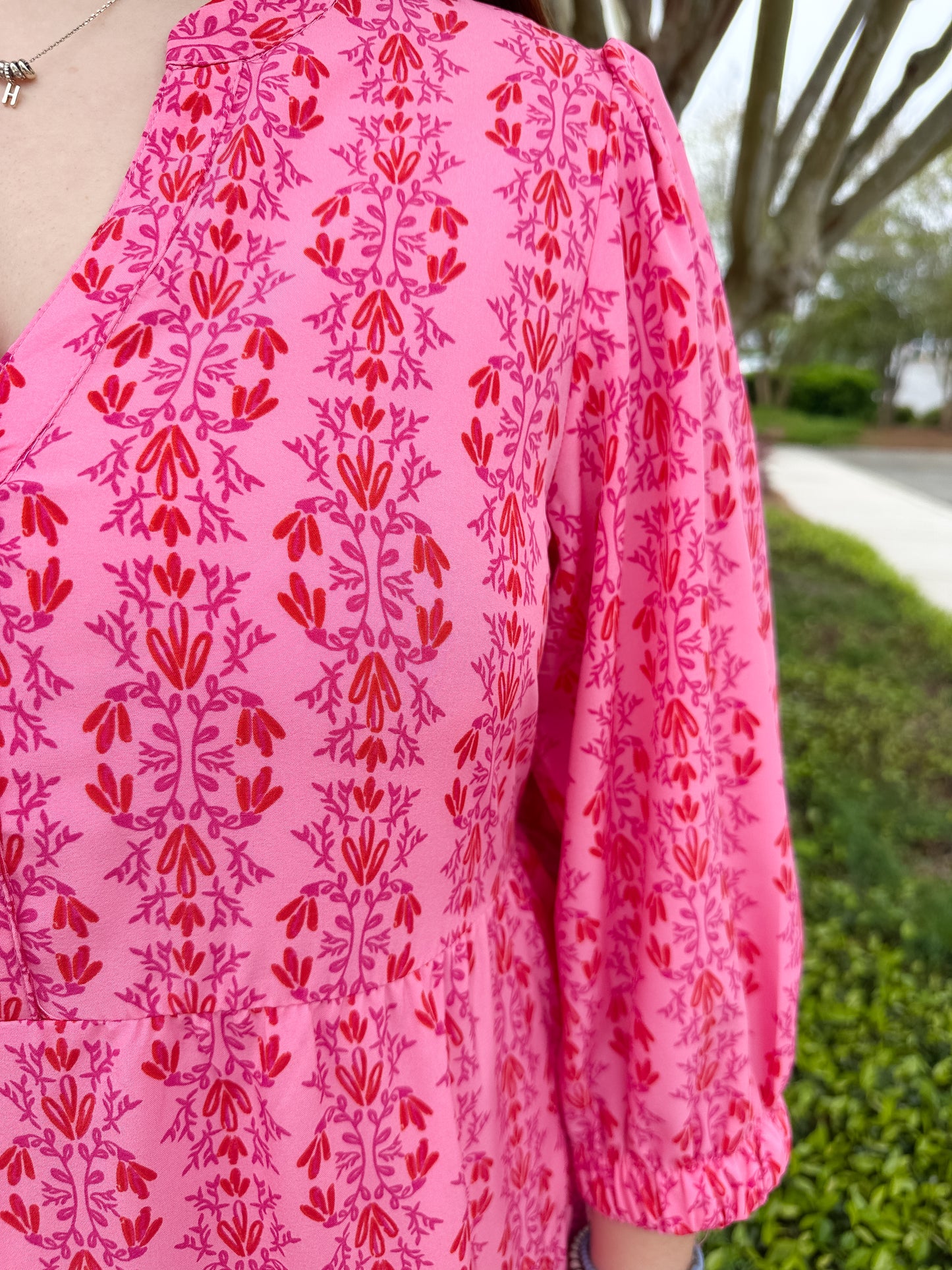 Cameron Dress - Heirloom Vine Pink