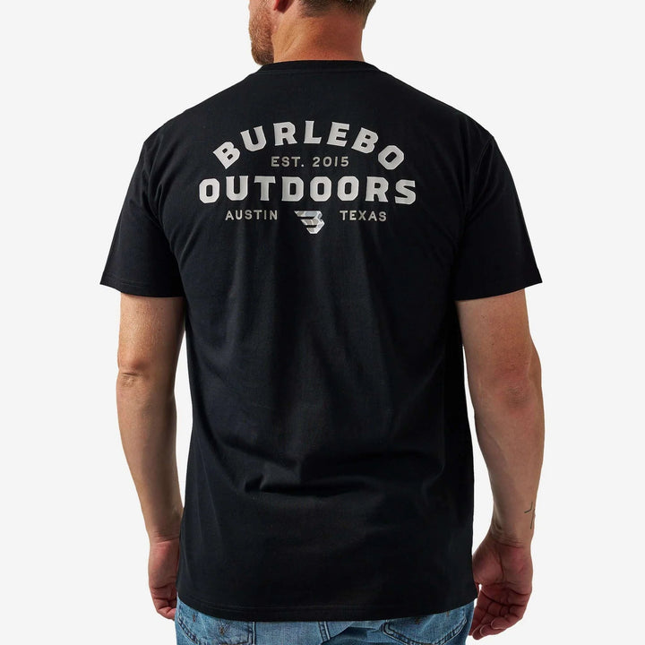 Burlebo Men’s S/S T-Shirt - BURLEBO Outdoors Logo - Black