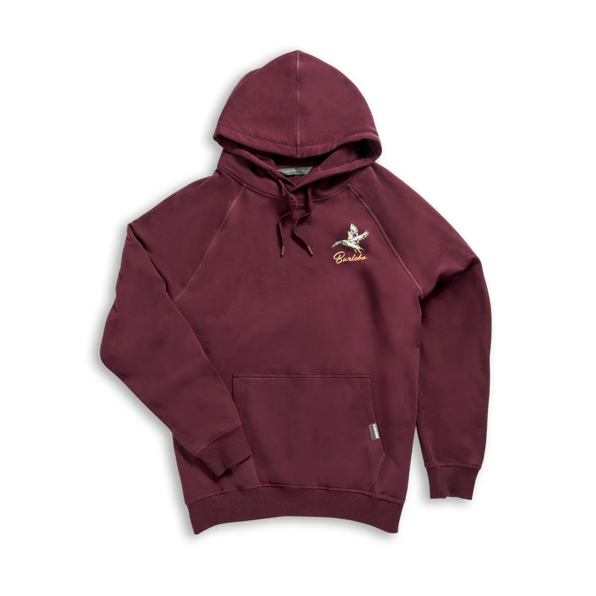 Burlebo Fleece Hoodie - Pintail Triangle Duck - Maroon