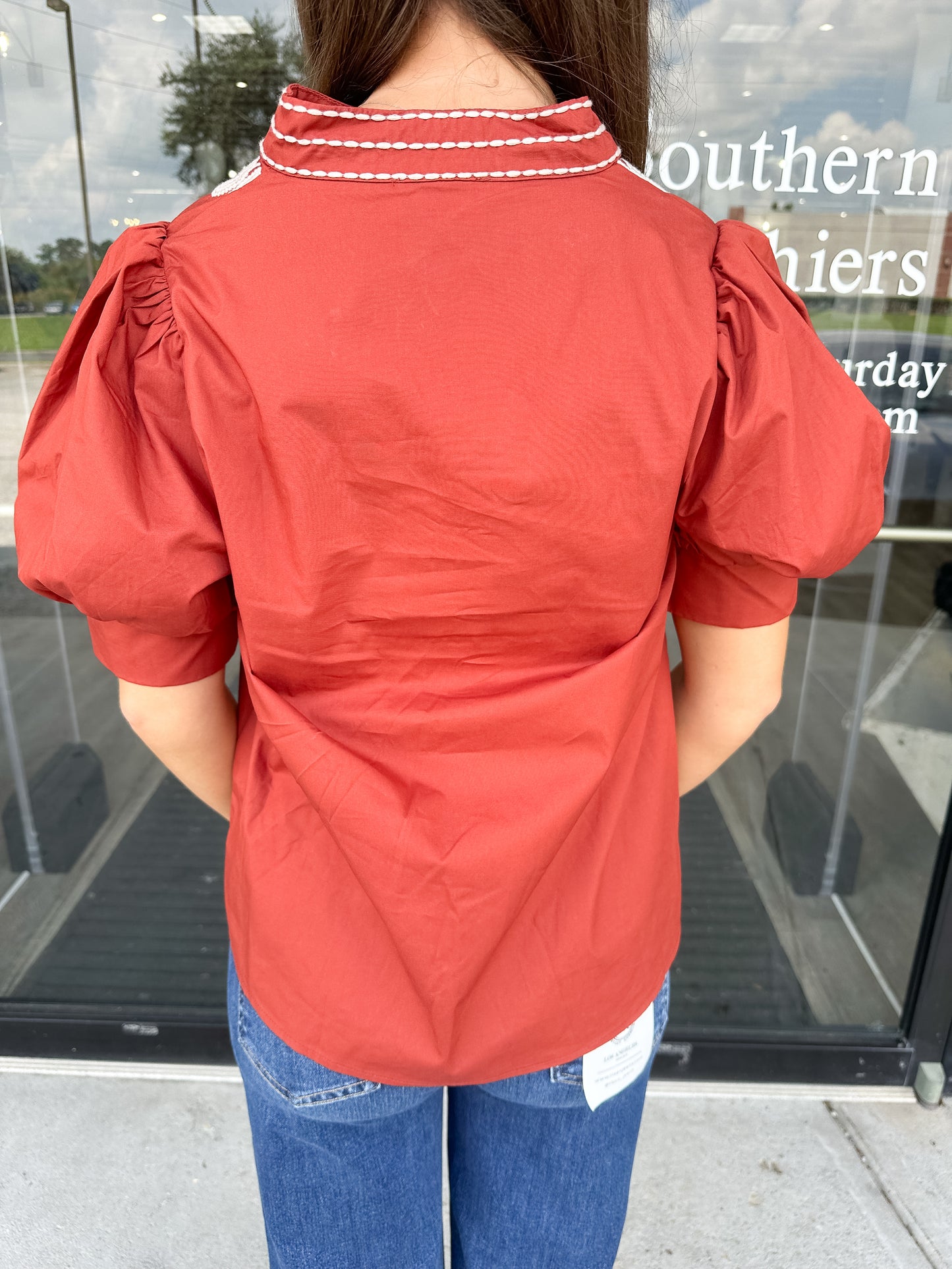 Eloise Embroidered Fall Top