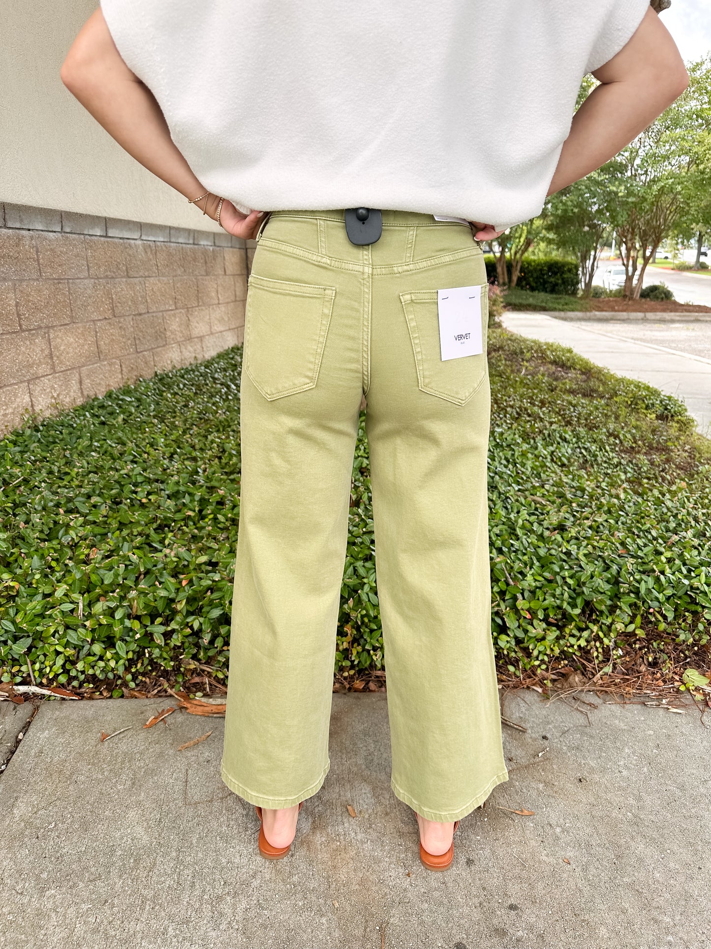 Vervet Olivia Jeans - Eucalyptus