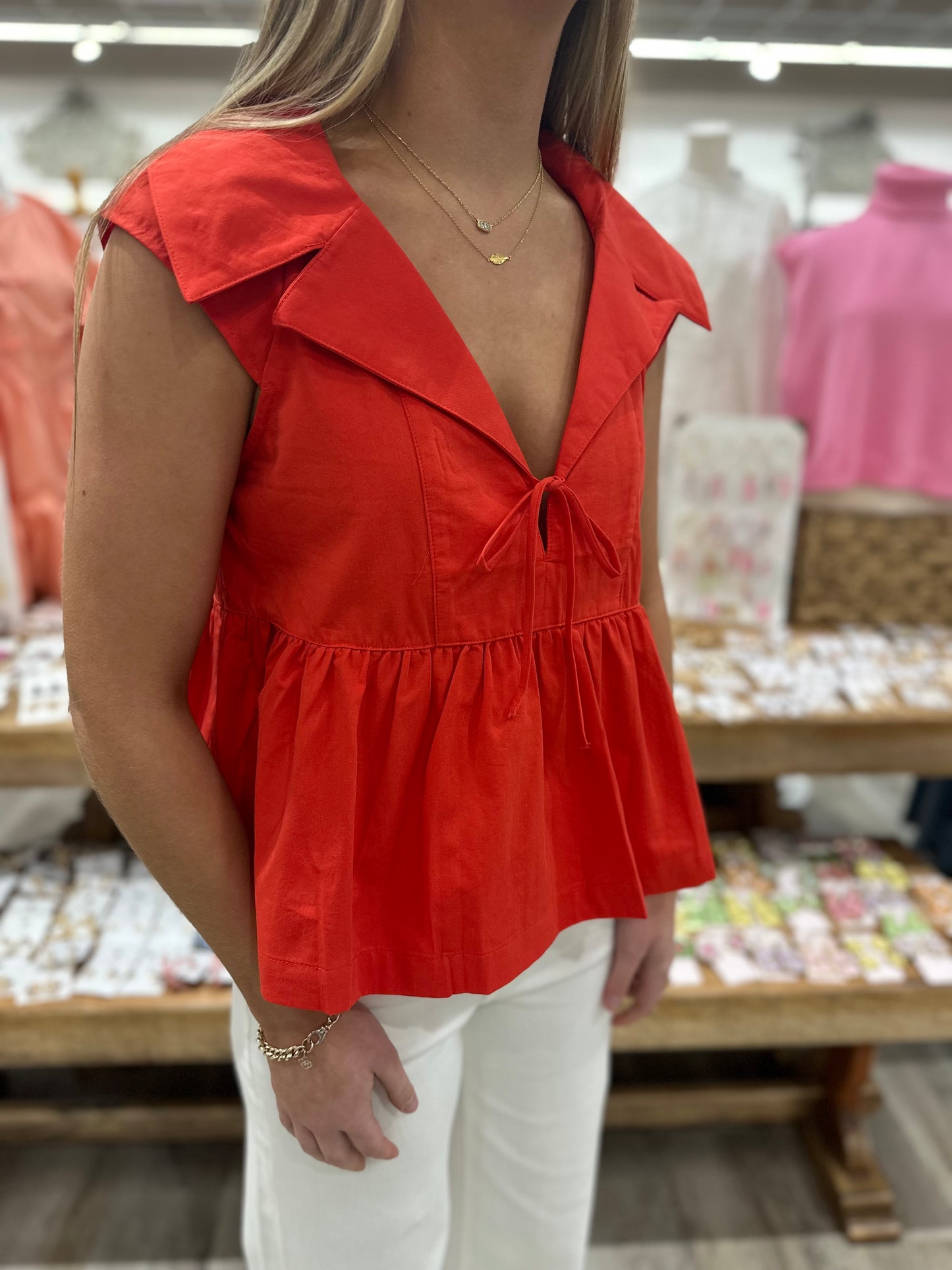 Cindy Collared Top