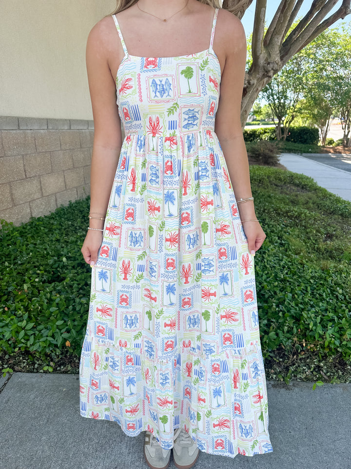 Margie Tiered Dress - Seascape