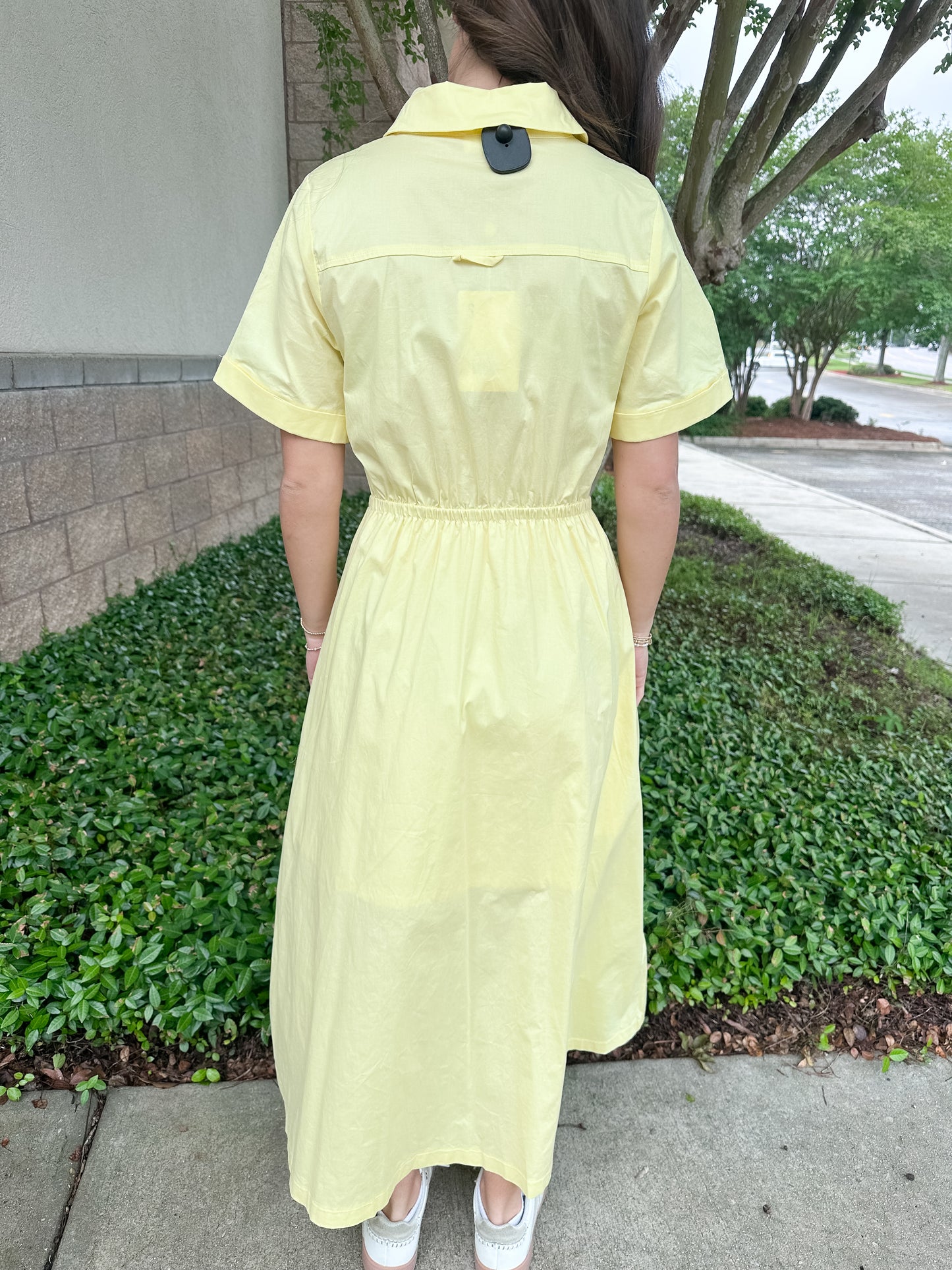 Henry Midi Dress - Yellow