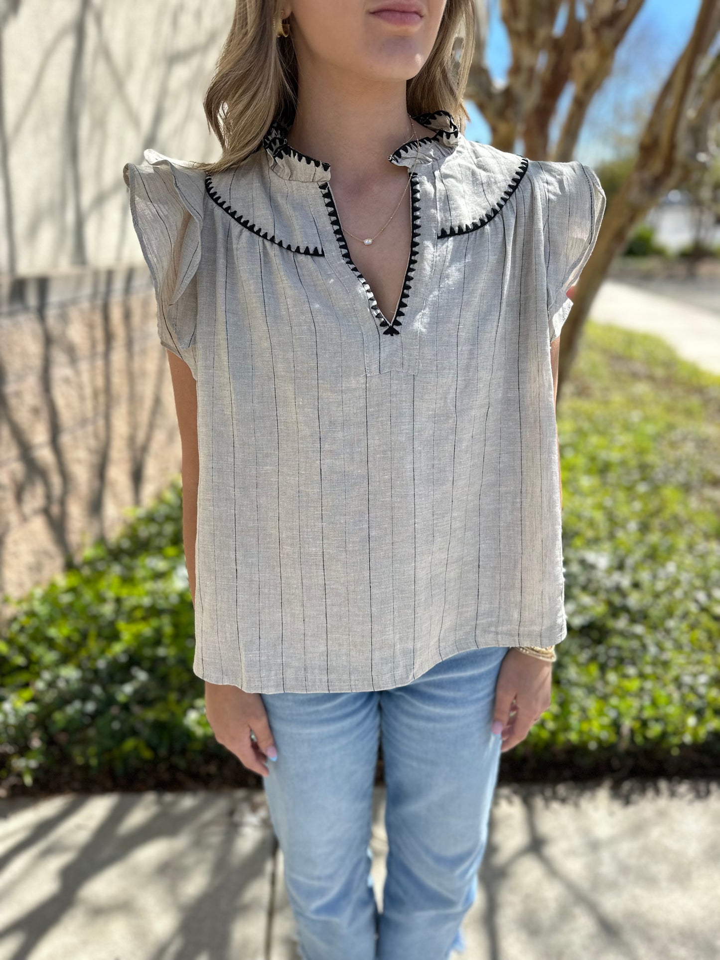 Asher Linen Top