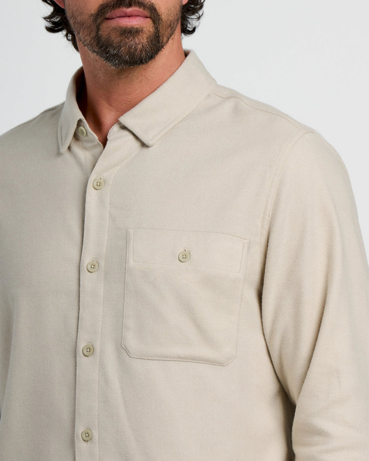 FreeFly Men’s Seawool Flannel Shirt - Sandstone