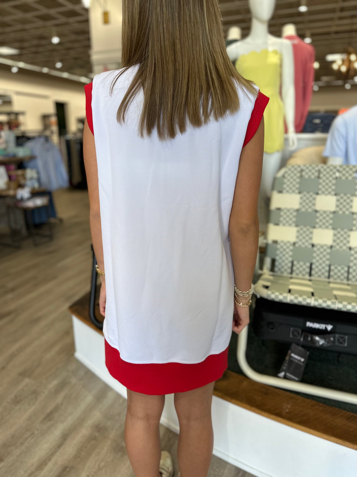 Simply Southern Drew Athletic Dress - Red, White & Blue