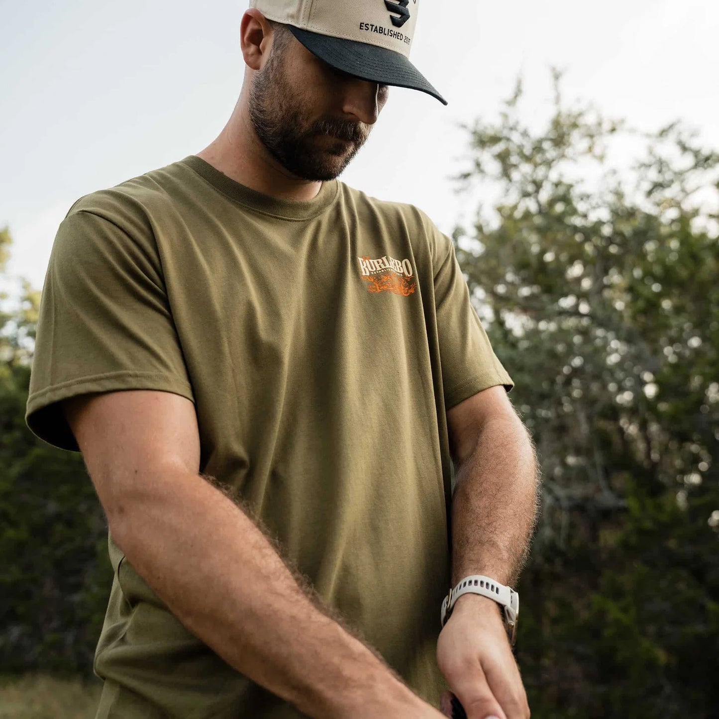 Burlebo Men’s S/S T-Shirt - Hunting Dogs - Hunter Green