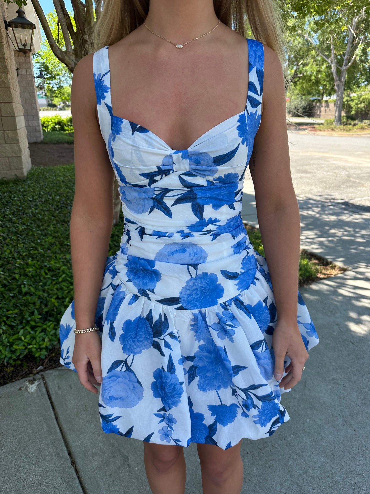 Blooming Blues Mini Dress