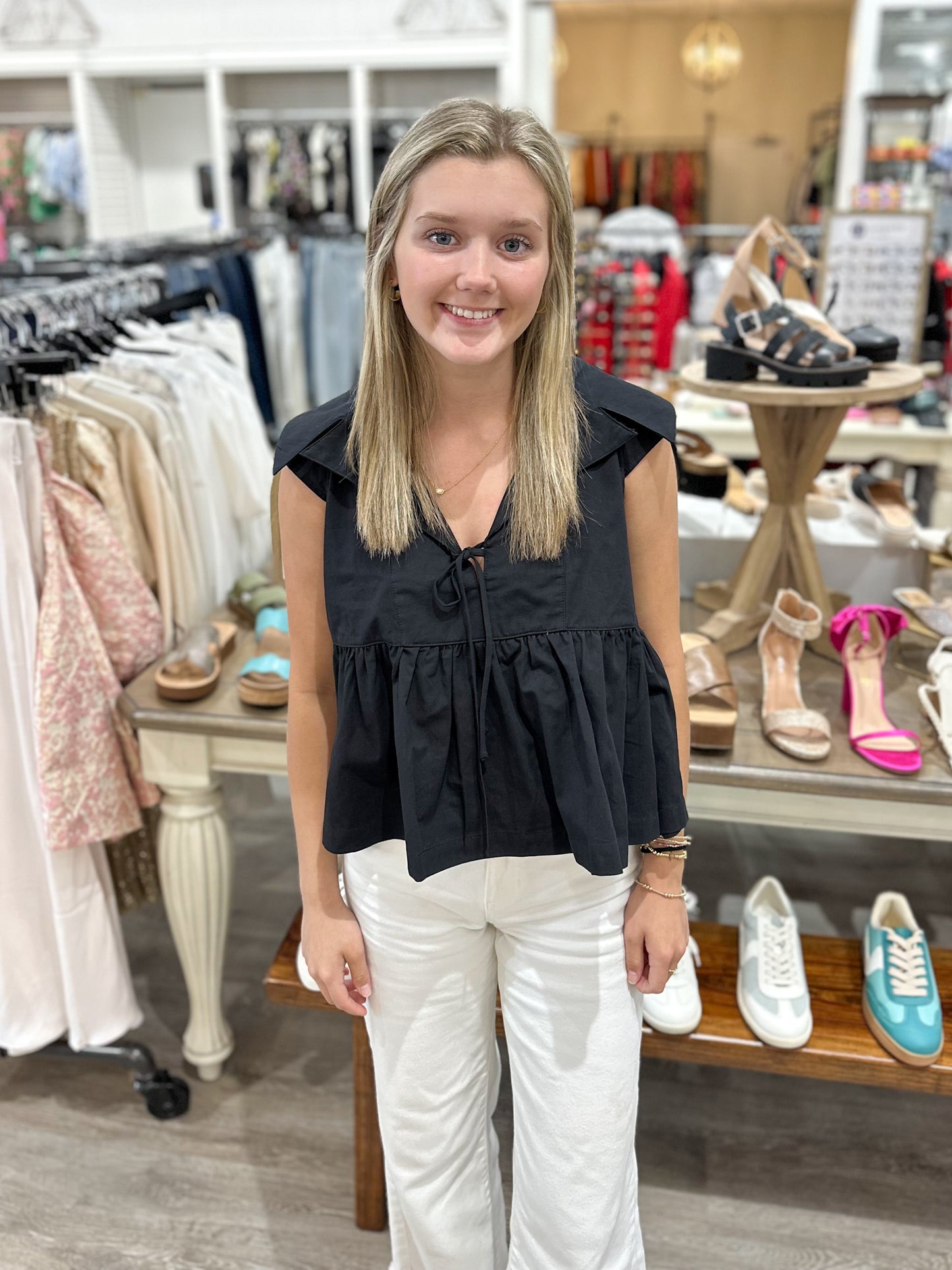 Cindy Collared Top