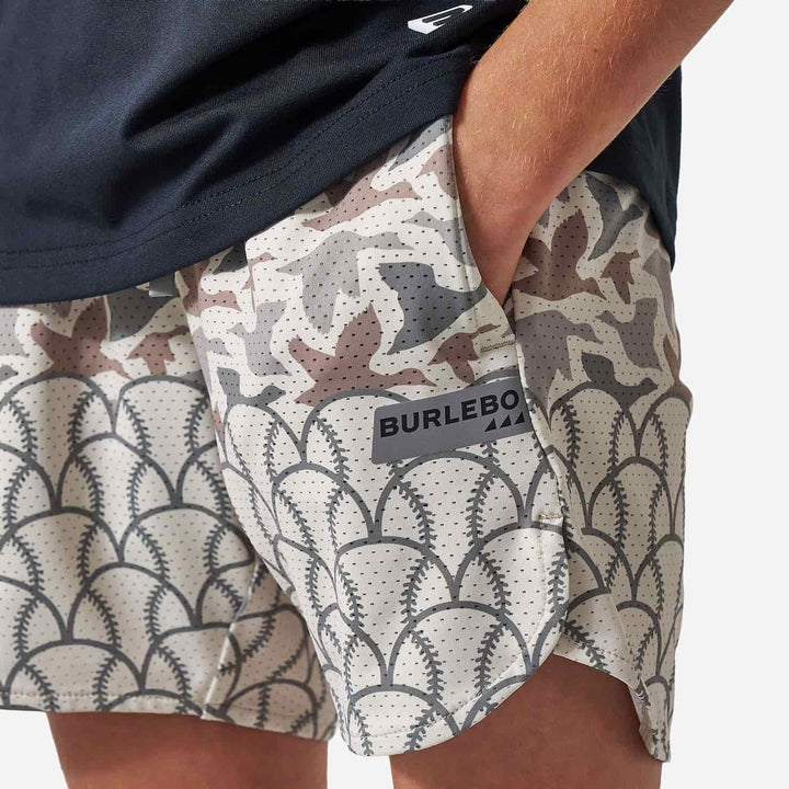 Burlebo Youth Mesh Training Shorts - Fowl Ball - Classic Deer Camo