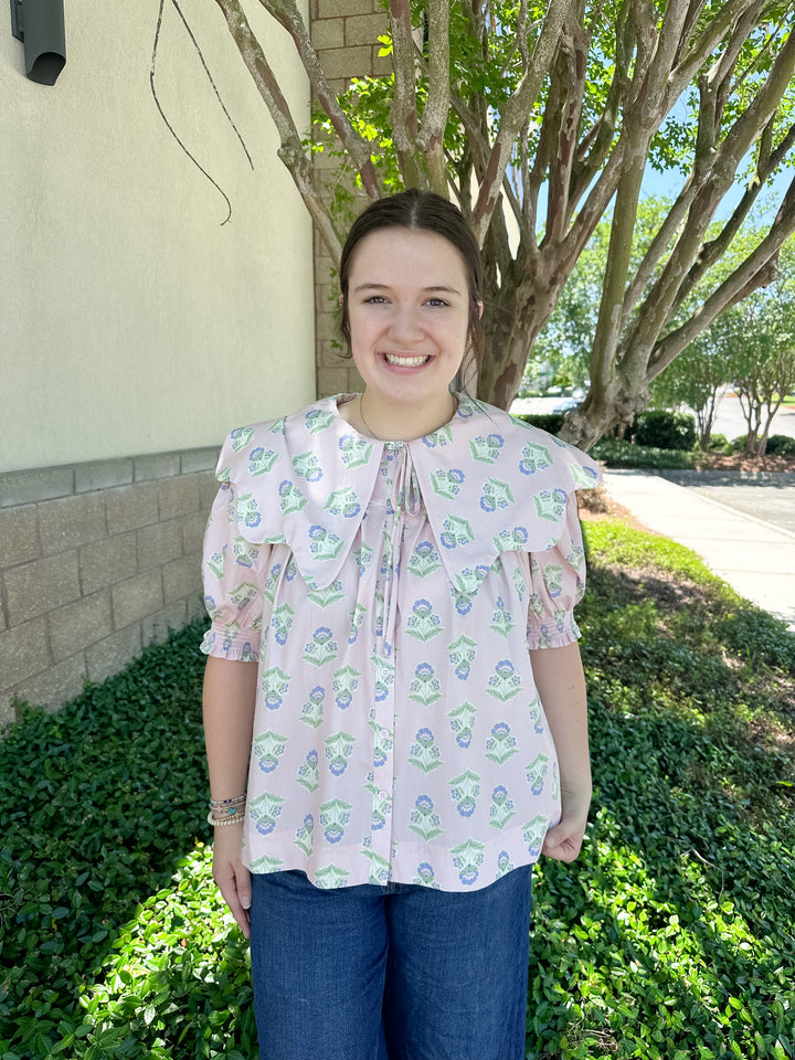 Saylor Novelty Collar Top