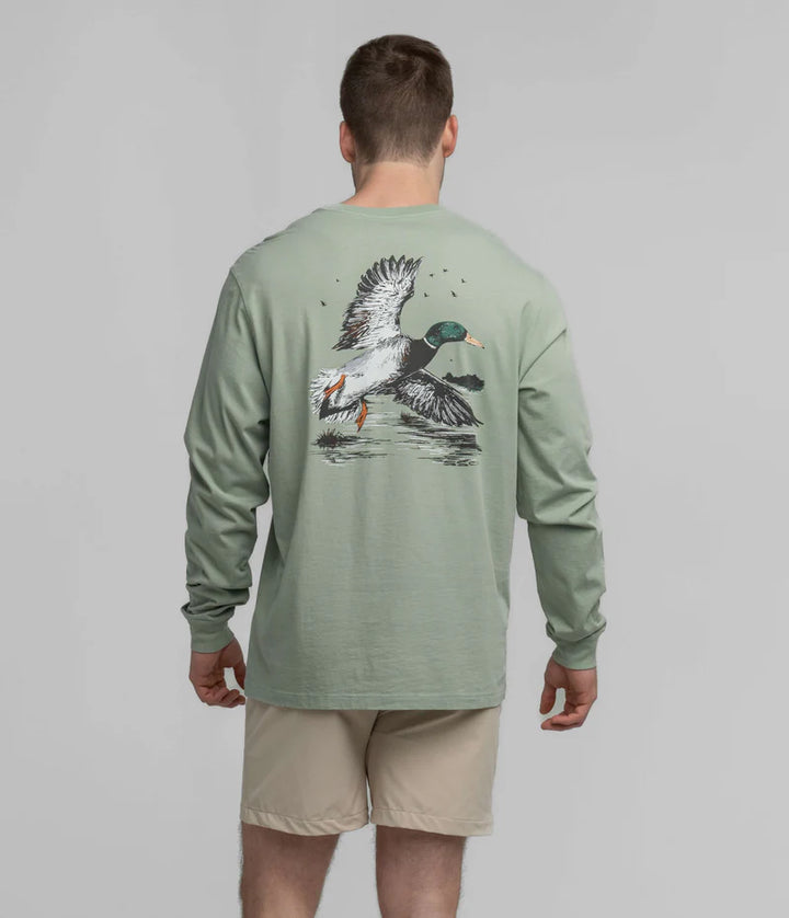 SSCO Men’s Winged Pursuit L/S Pocket T-Shirt - Iceberg Green