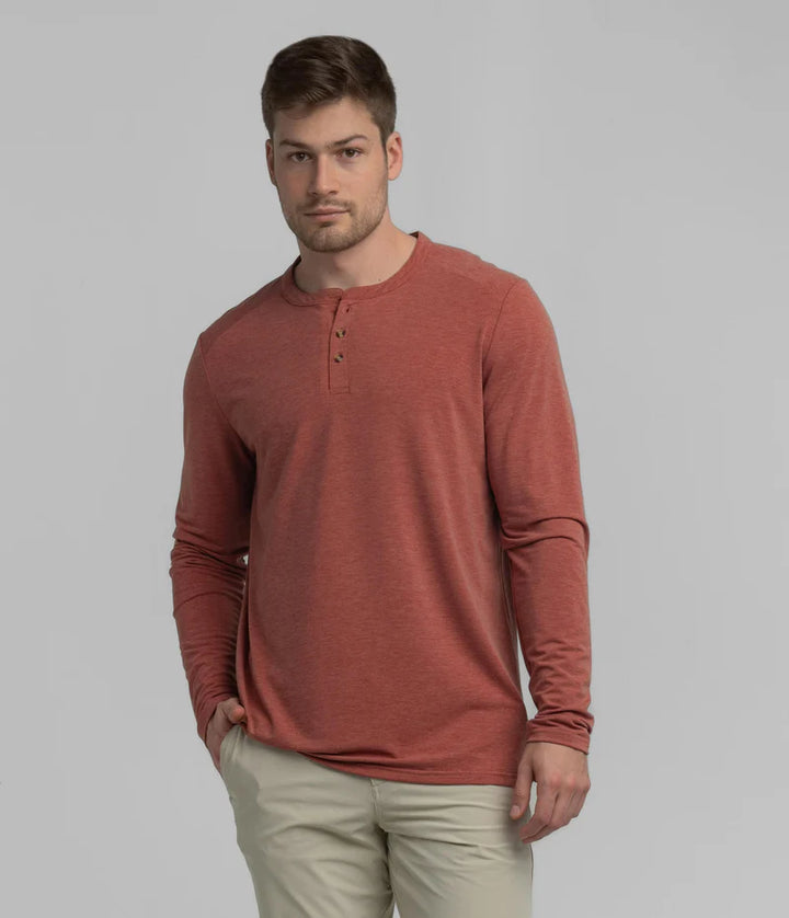 SSCO Men’s Max Comfort L/S Henley - Canyon