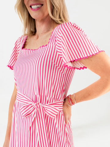 Emery Dress - Lined Up Pink