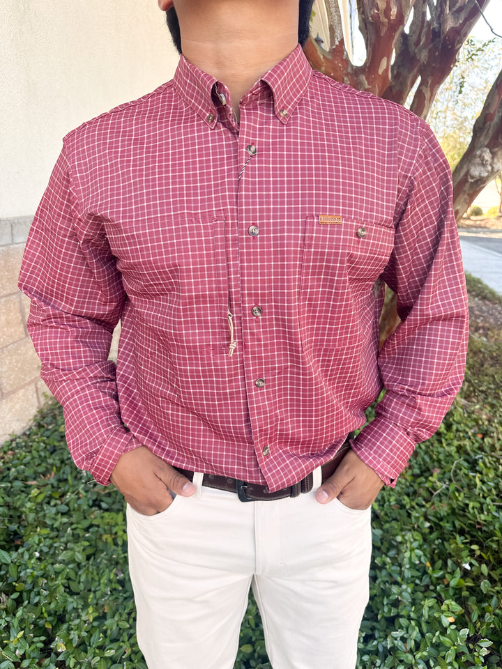 S. Casanova Vented Sportsman Button Down - Dark Bullseye