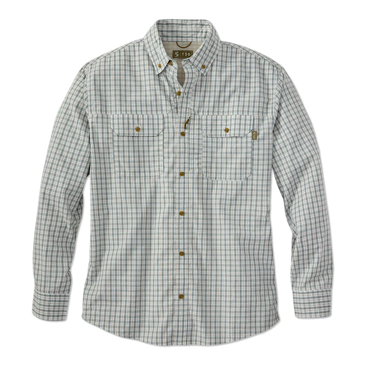 TSG Brooks Bamboo L/S Sport Shirt - Field Plaid Green