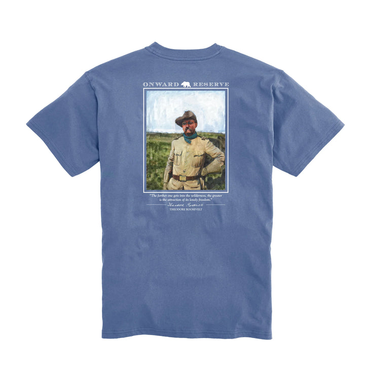 Onward Reserve Great American Outdoorsman S/S Pocket T-Shirt - Washed Blue