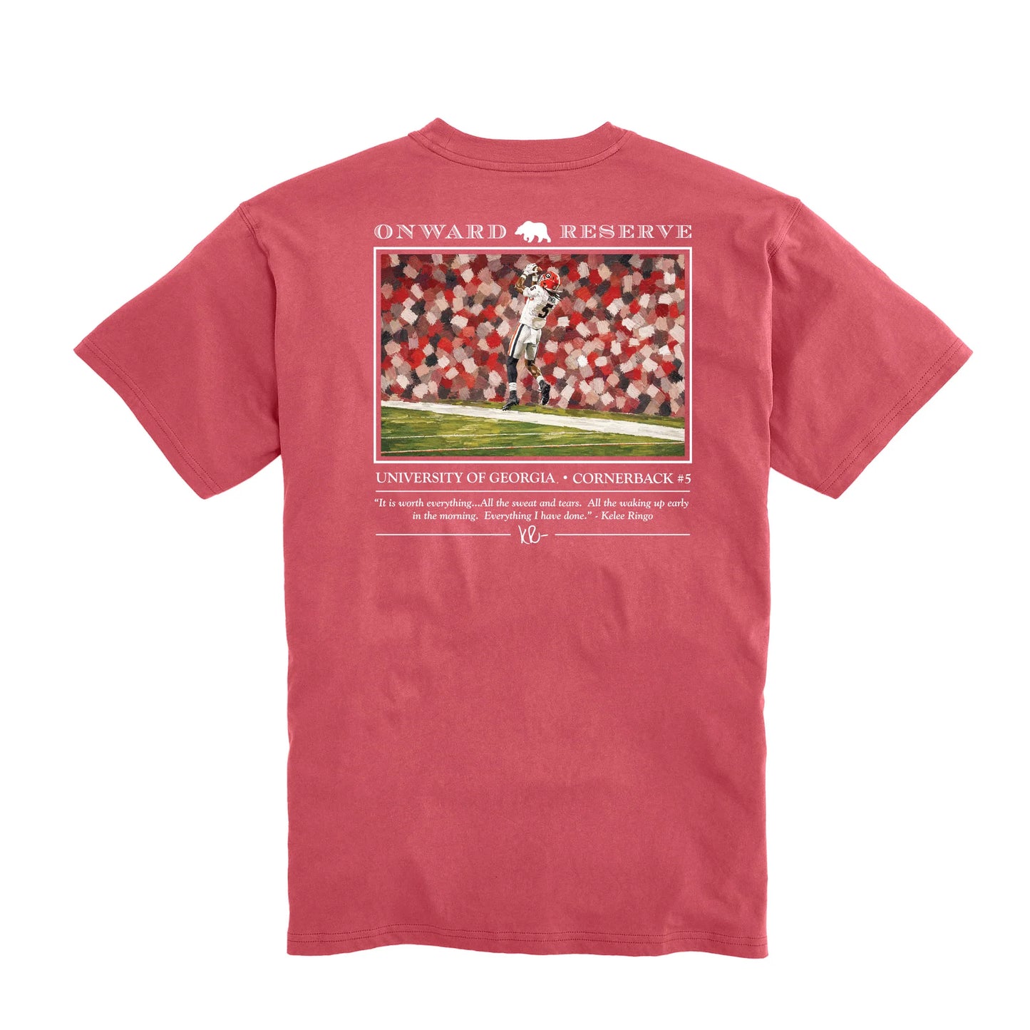 Onward Reserve UGA Kelee Ringo S/S Pocket T-Shirt - Washed Red