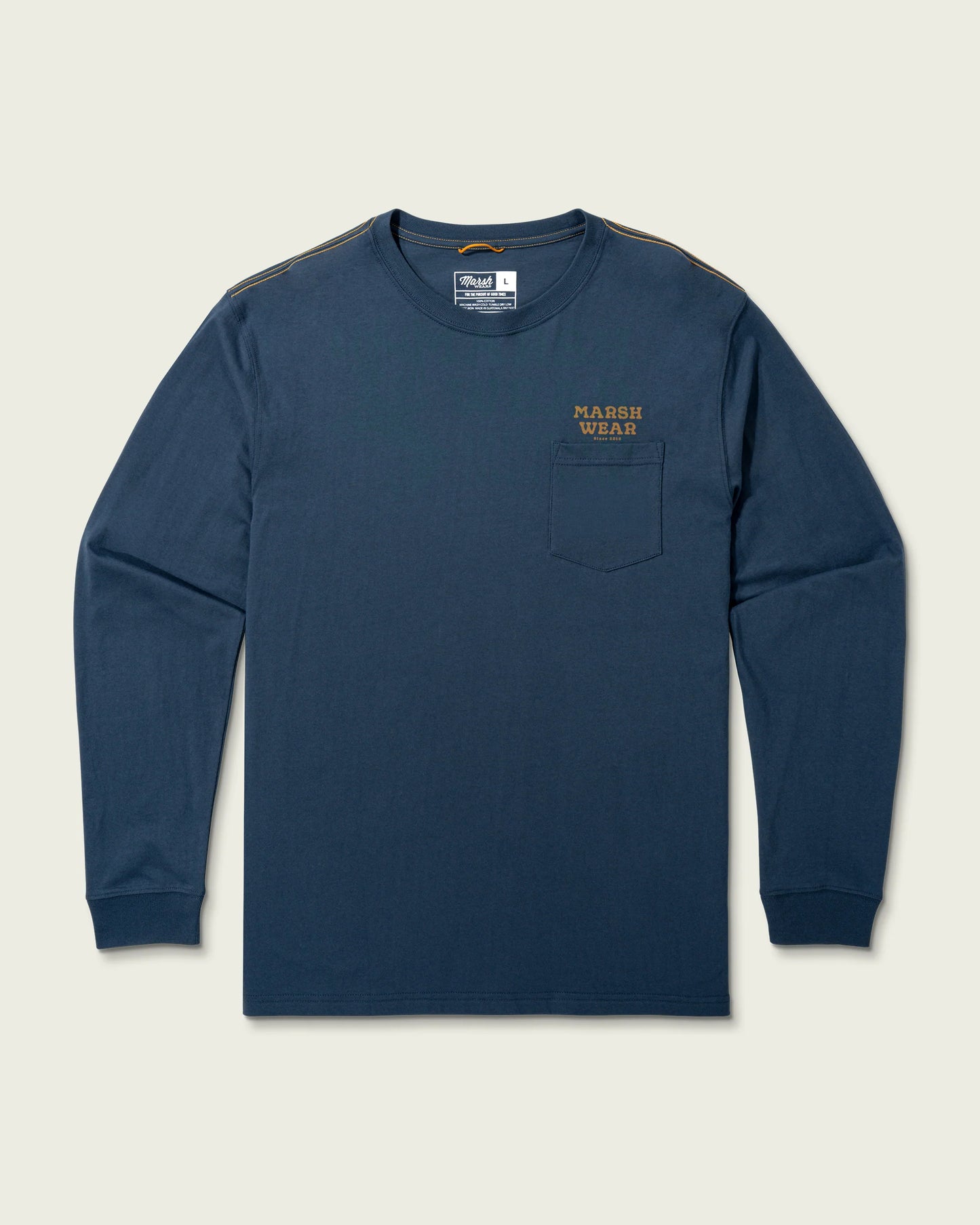 Marsh Wear Men’s Outfitter L/S Pocket T-Shirt - Dark Denim