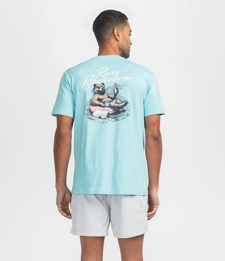 SSCO Men’s River Rendezbrew S/S Pocket T-Shirt - Island Mist