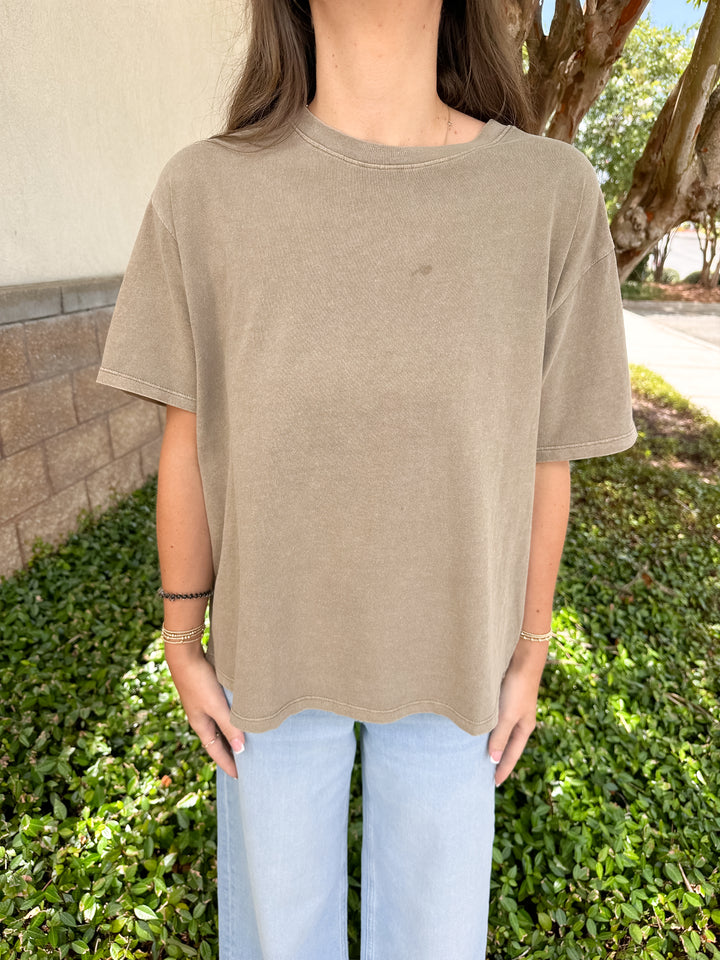 Velma Basic Tee - Mocha