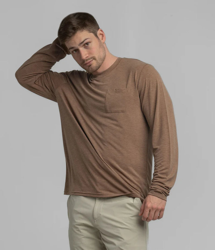 SSCO Men’s Max Comfort Pocket L/S Tee - Natural