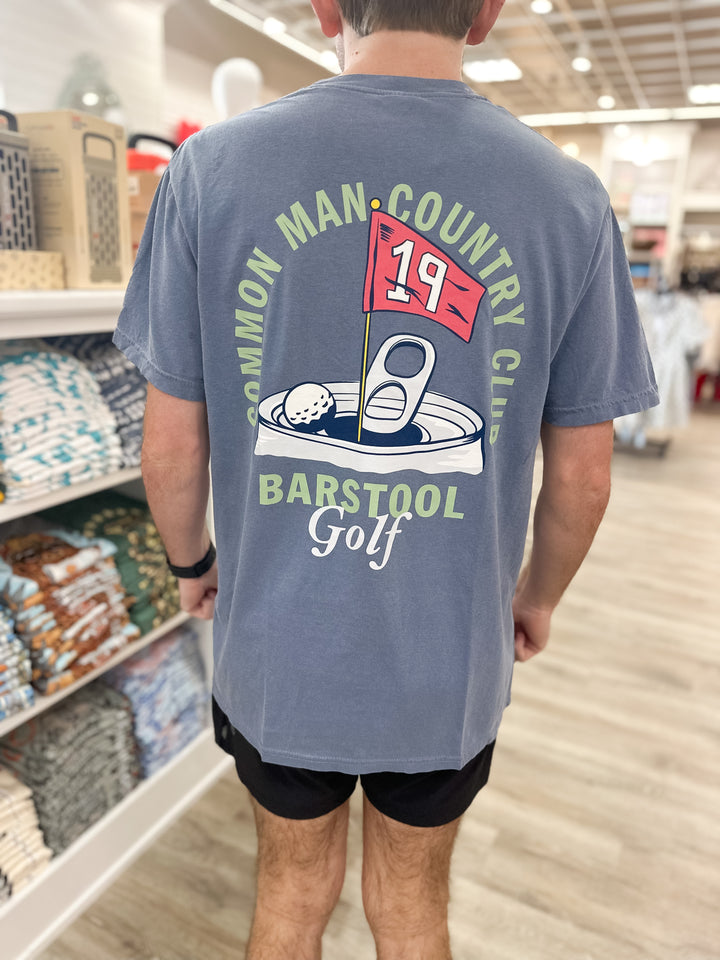 Barstool CMCC 19th Can S/S Pocket T-Shirt - Blue Jean