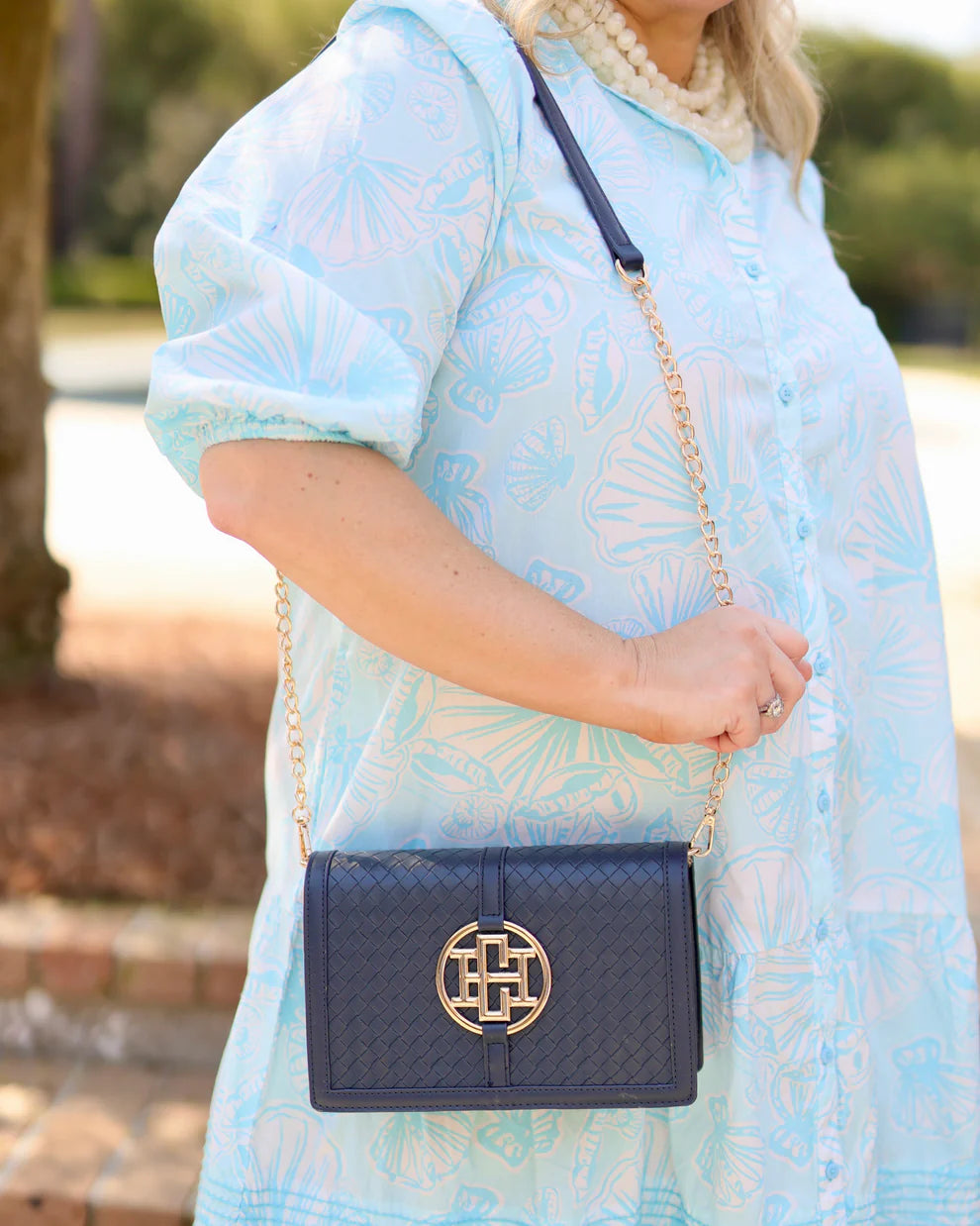 CH Cecilia Crossbody - Woven Navy