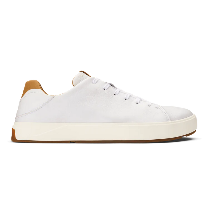 Olukai Men’s Lae’ahi Li’Ili Waterproof Leather Sneaker - Bright White|Bright White