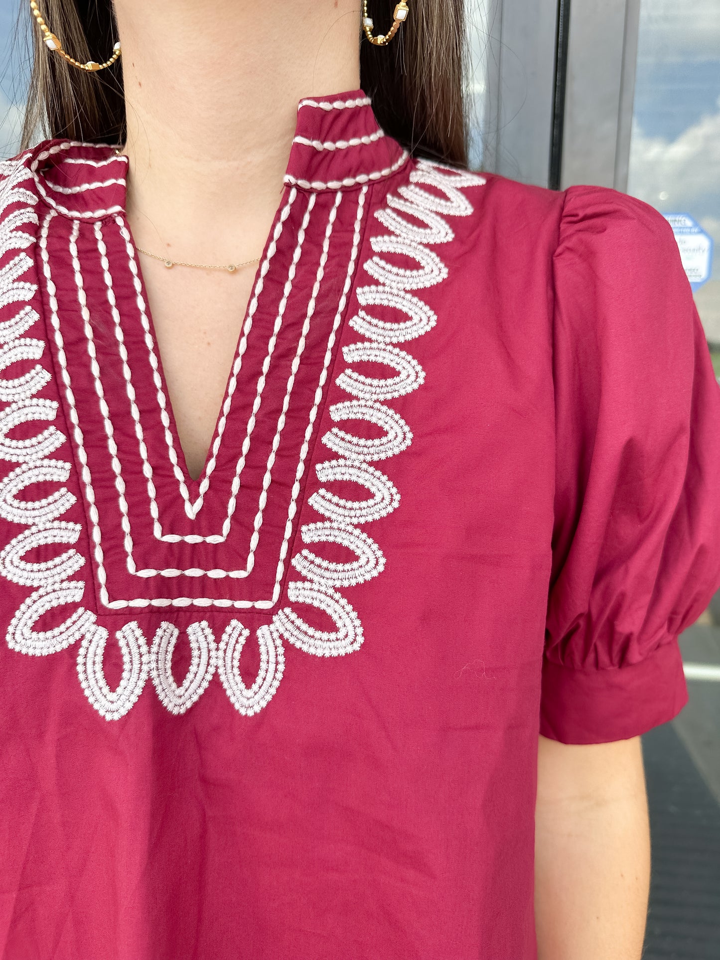 Eloise Embroidered Fall Top