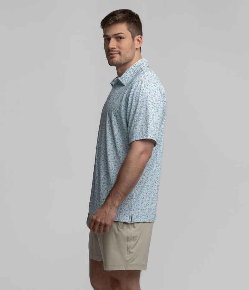 SSCO Men’s Biggest Fan Printed Polo - Powder Blue