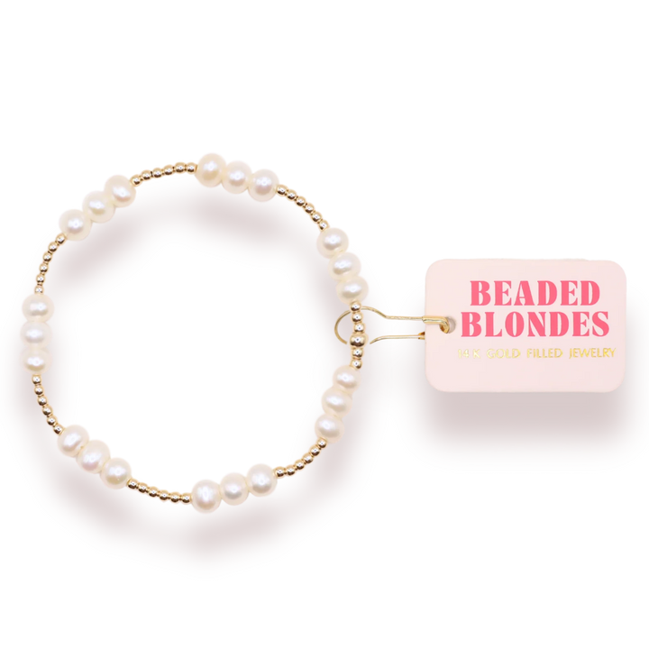 Beaded Blondes ILY Coastal Pearl Bracelet
