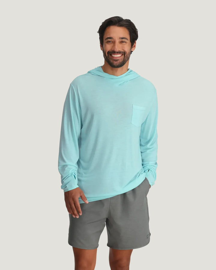 Free Fly Men’s Bamboo Lightweight Hoodie - Bahama Blue