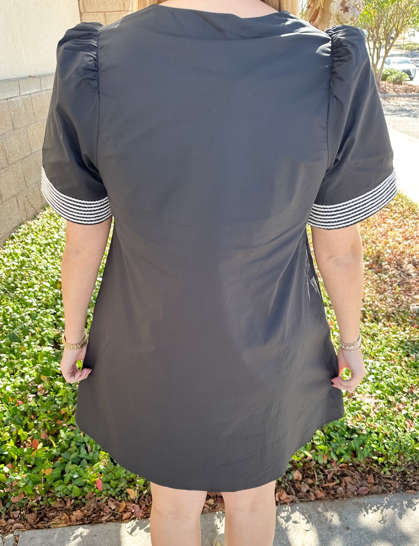 Sedona Embroidered Dress - Black