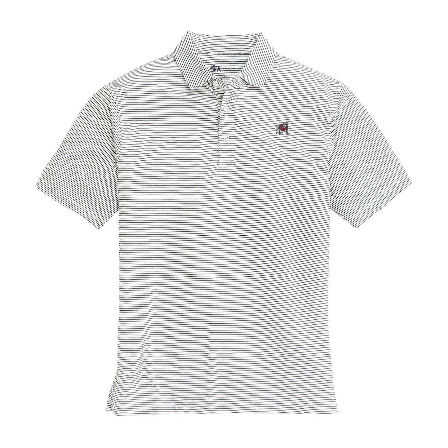 Onward Reserve UGA Birdie Stripe Standing Bulldog Polo - White/Black